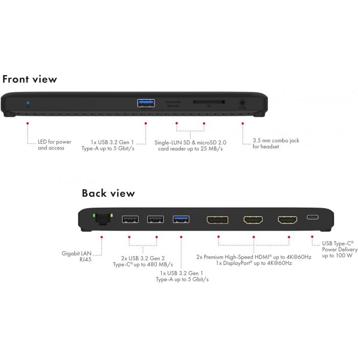 ICY BOX IB-DK2116-C USB-C 11-in-1 PD 100W DockingStation 8