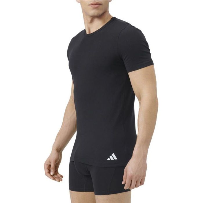 T-shirt à manches courtes homme Adidas Crew 2P Active Flex Noir S 3