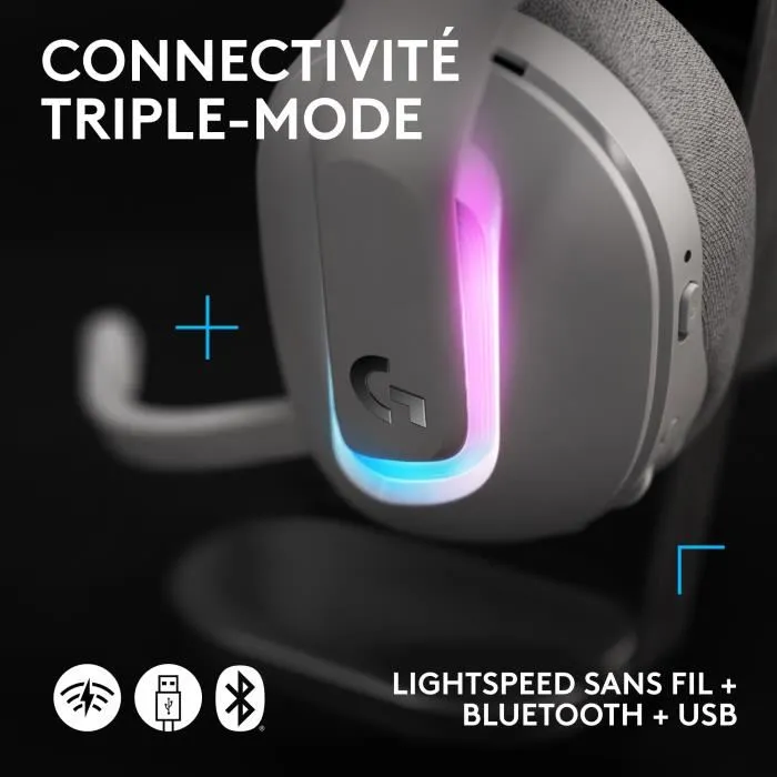 Logitech G Casque Gamer Sans Fil G522 LIGHTSYNC RGB avec Son Incroyable et Microphone Haute Qualité - Blanc Logitech G Casque Gamer Sans Fil G522 LIGHTSYNC RGB avec Son Incroyable et Microphone Haute Qualité - Blanc