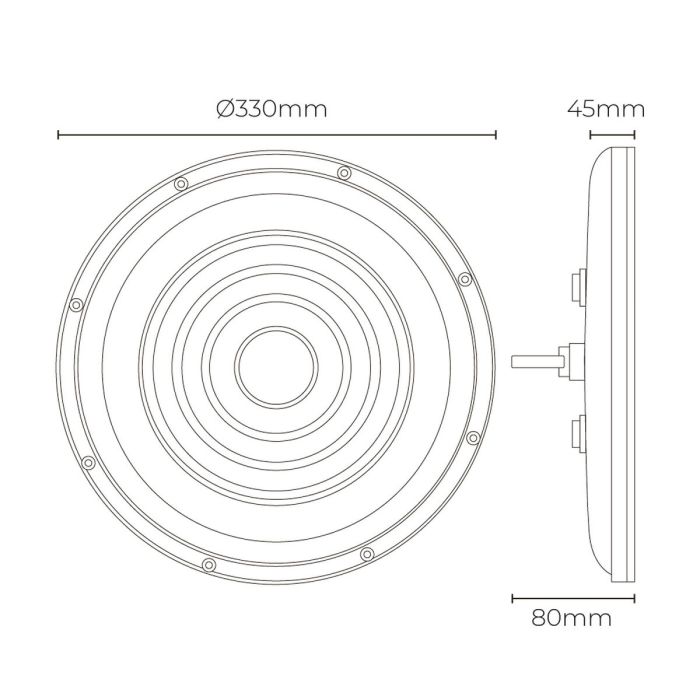 Cloche LED industrielle EDM 31809 200 W 6500 K 17600 lm 1