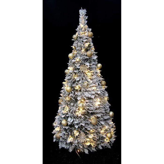 Sapin de Noël Home ESPRIT Doré PVC Enneigé