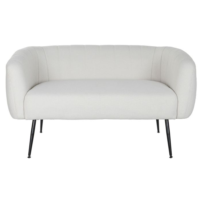 Canapé DKD Home Decor Noir Greige Mousse Bois Métal Velours Scandi 129 x 75 x 73 cm 2 Canapé DKD Home Decor Noir Greige Mousse Bois Métal Velours Scandi 129 x 75 x 73 cm 2