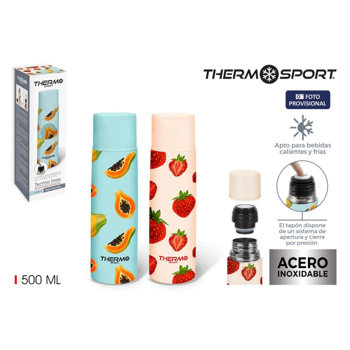 Thermos de Voyage ThermoSport 500 ml Multicouleur 12 Unités 1