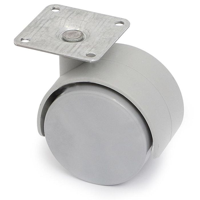 Rueda Giratoria Telly Aro Doble Ø50 Plástico Gris Q&Q 1