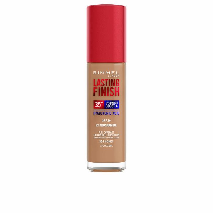 Rimmel London LASTING FINISH boost d'hydratation SPF20 #303-Miel 30 ml Fond de teint hydratant longue tenue