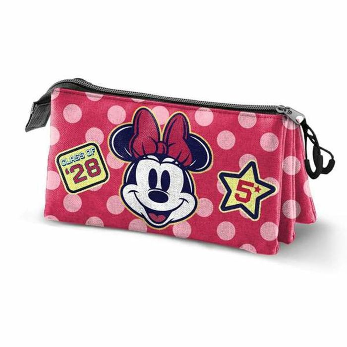 Trousse Fourre-Tout Triple Minnie Mouse Rose 23 x 8 x 11 cm 0 Trousse Fourre-Tout Triple Minnie Mouse Rose 23 x 8 x 11 cm 0