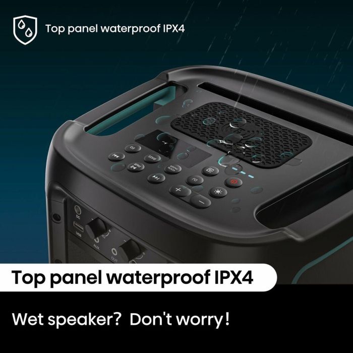 Haut-parleurs bluetooth portables Hisense PARTY STORM Noir 300 W 3