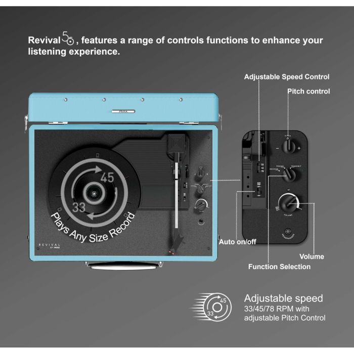 Tourne-disques Mixx Audio Bleu 7