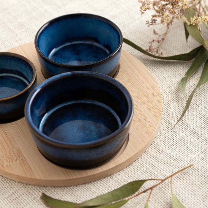 Tabla Aperitivo Bambú Cerámica Moana Bidasoa 20x4,5 cm 3