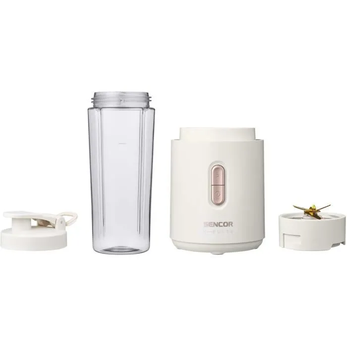 Sencor SBL 9130WH Mixeur à Smoothie Portable - Blanc - 500 ml, 11.1 V, Batterie Li-Ion, Lame Titane, Affichage LED, Fonction Impulsion, USB-C Sencor SBL 9130WH Mixeur à Smoothie Portable - Blanc - 500 ml, 11.1 V, Batterie Li-Ion, Lame Titane, Affichage LED, Fonction Impulsion, USB-C