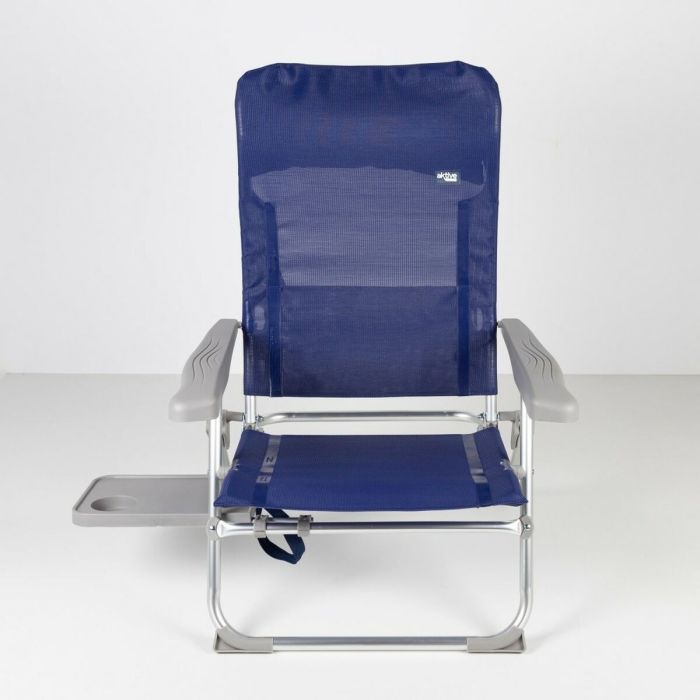 Chaise de Plage Aktive Slim Pliable Blue marine 47 x 89 x 57 cm (2 Unités) 2