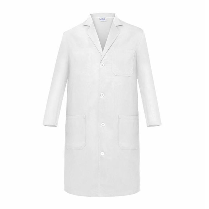 DUVER Bata Caballero Manga Larga Tergal Varios Colores Talla 48-64 Color Blanco Tallaje Talla 60 Ref.Vesín P36 Polyester-Algodón