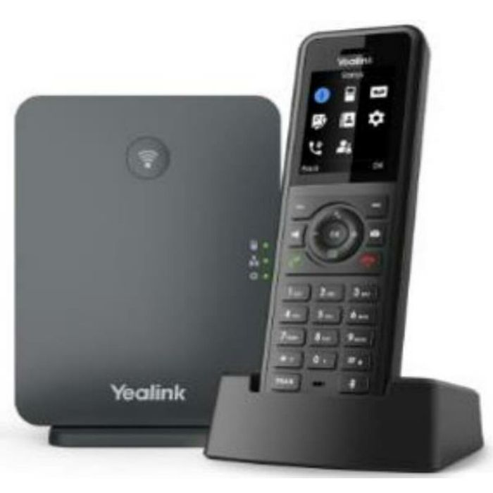 Yealink W77P Téléphone IP Sans Fil Noir avec Résistance aux Chocs et aux Éclaboussures, 50m