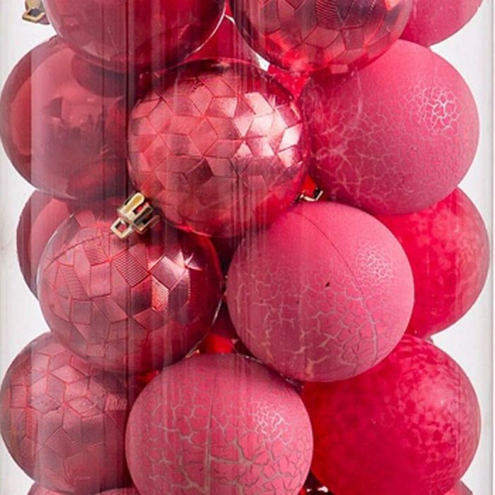 Boules de Noël Rouge Plastique 6 x 6 x 6 cm (40 Unités) 1
