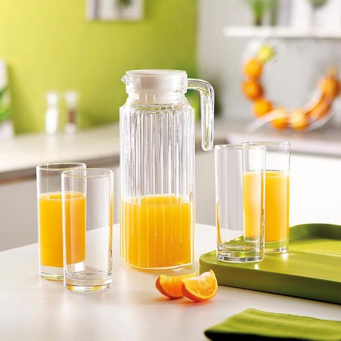 Jarra Vidrio con Tapa Quadro Luminarc 1,1 L 1