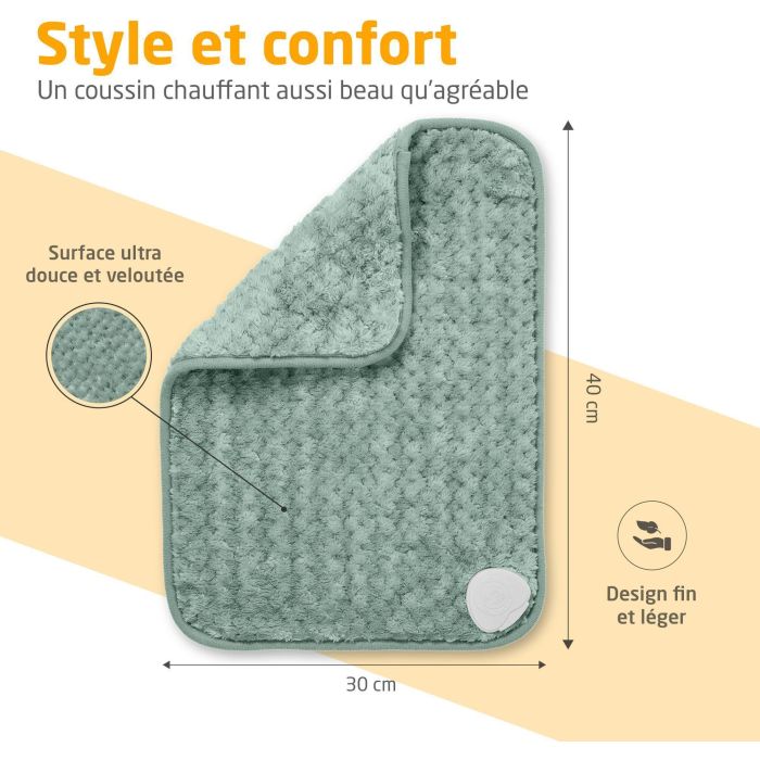 Coussin chauffant ultra doux - MEDISANA - HP 517 - 100 W - 4 réglages - Vert 4 Coussin chauffant ultra doux - MEDISANA - HP 517 - 100 W - 4 réglages - Vert 4