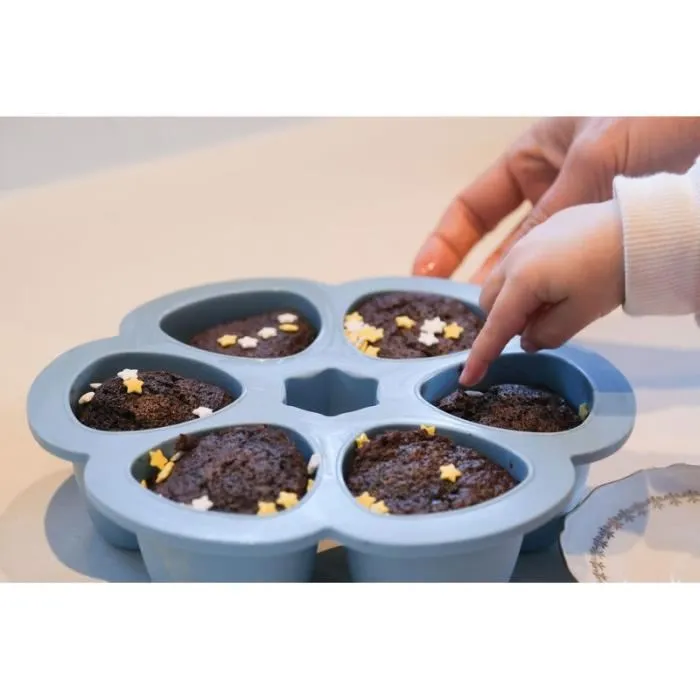 BEABA Multiportions silicona 6x150 ml azul 4