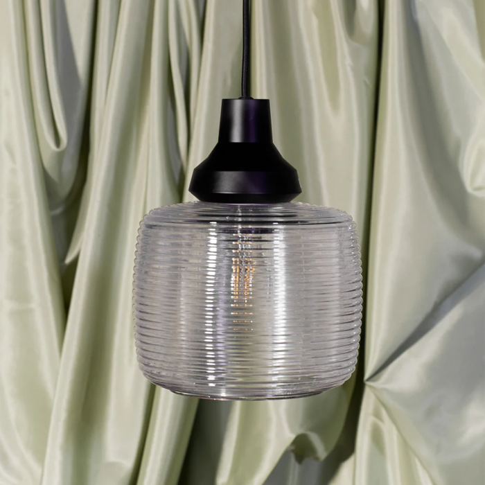 Lampe suspendue New Wave Stripe Clear E27 sans ampoule 3