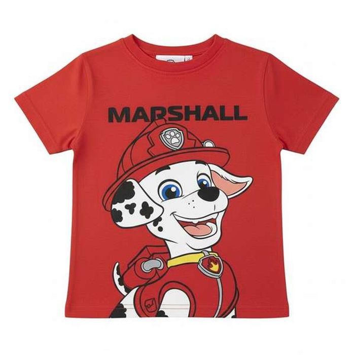 T shirt à manches courtes Enfant The Paw Patrol Rouge T shirt à manches courtes Enfant The Paw Patrol Rouge