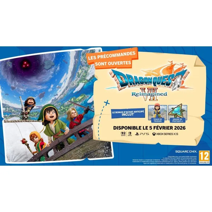 Square Enix Dragon Quest VII Reimagined - Jeu de rôle (RPG) sur PlayStation 5 (PS5) - Version Française - Remasterisation complète Square Enix Dragon Quest VII Reimagined - Jeu de rôle (RPG) sur PlayStation 5 (PS5) - Version Française - Remasterisation complète