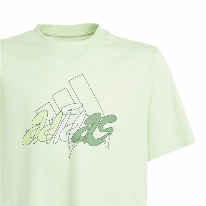 T shirt à manches courtes Adidas Table Illustrated Vert clair 2 T shirt à manches courtes Adidas Table Illustrated Vert clair 2