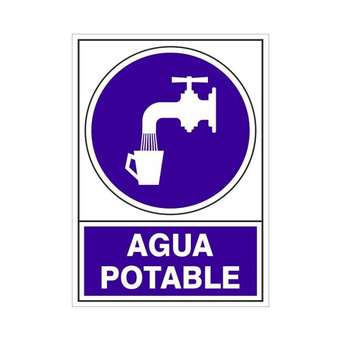 Señal 672 Plas.295X210 ''Agua Potable'' Duver 1