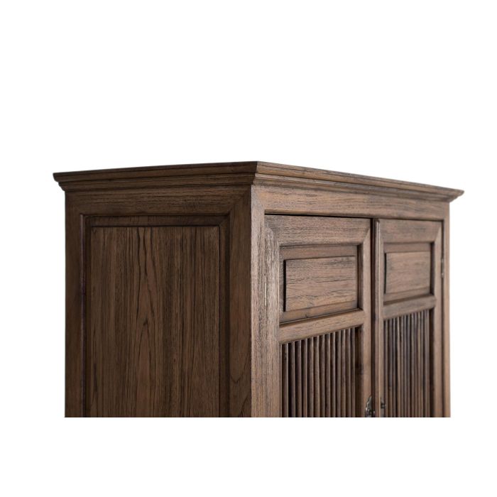 GINER Y COLOMER Armoire en teck massif style colonial, finition noyer - 176 cm de haut, 96 cm de large, avec portes et tiroirs 3 GINER Y COLOMER Armoire en teck massif style colonial, finition noyer - 176 cm de haut, 96 cm de large, avec portes et tiroirs 3