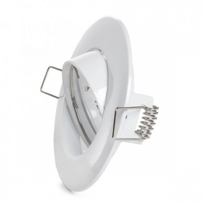 Aro Foco Downlight Basculant Rond Aluminium Blanc 93mm