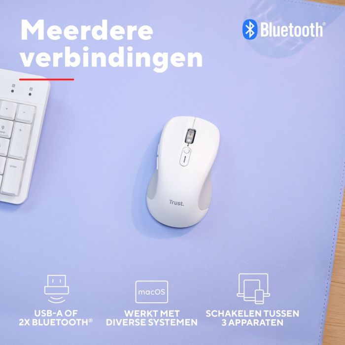 Souris Trust 25674 Blanc 3200 DPI 11