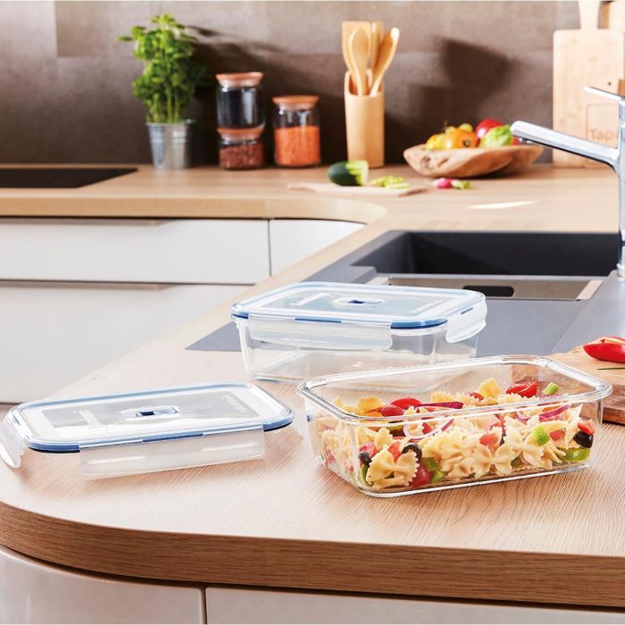 Recipiente Rectangular Hermético Vidrio Pure Box Active Luminarc 19x13 cm - 122 cL 2