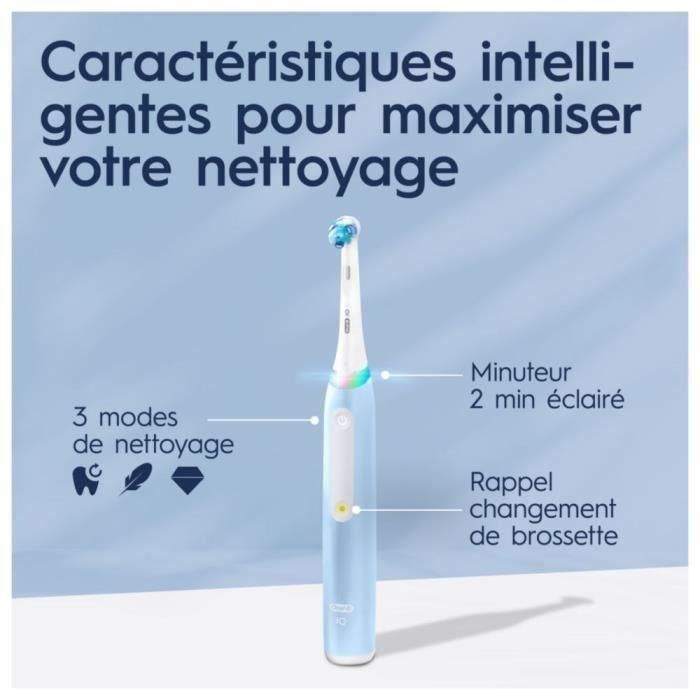 Oral-B iO 3S Brosse a Dents Électrique Bleue, 1 Brossette 3 Oral-B iO 3S Brosse a Dents Électrique Bleue, 1 Brossette 3