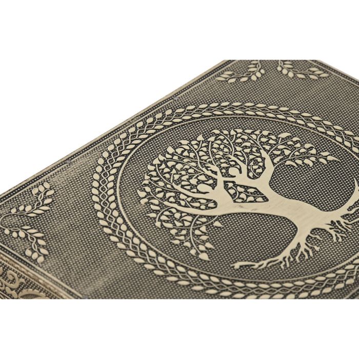 Boîte à bijoux Home ESPRIT Blanc Champagne Bois Aluminium 17,5 x 12,5 x 8,5 cm 1