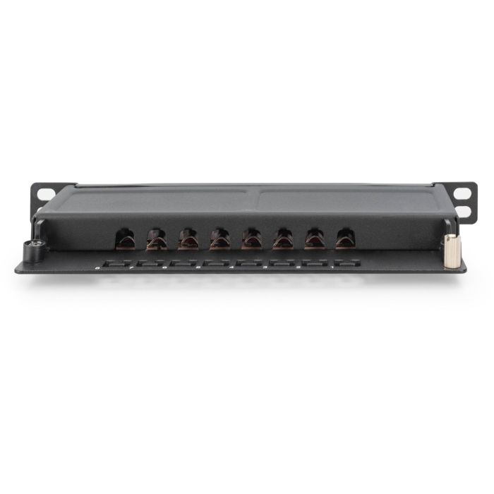 DIGITUS Cat.6A Slim Patch Panel, gesch.,8-Port, 0,5 HE, 10 3