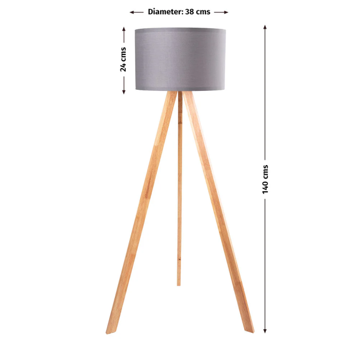 Lampe sur Pied Trépied Bois Écran Tissu Cylindrique E27 Style Scandinave Nordique Rustique OPV-780SGN2425 17 Lampe sur Pied Trépied Bois Écran Tissu Cylindrique E27 Style Scandinave Nordique Rustique OPV-780SGN2425 17