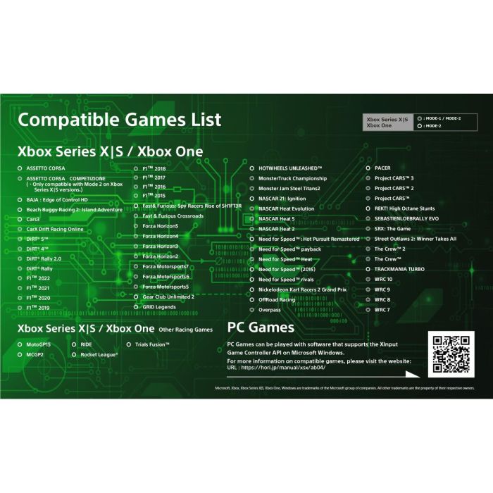 Volant pour voiture de course HORI 4 Volant pour voiture de course HORI 4