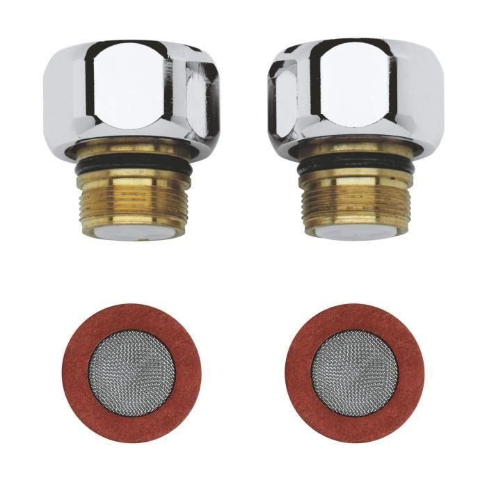Clapets anti-retours - GROHE - Chromé 47189000 - Métal - 0,155 kg - 5 ans de garantie 1