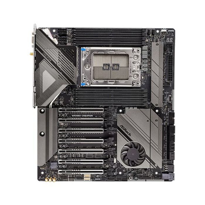 ASRock WRX80 Creator R2.0 - Carte mère E-ATX sWRX8 pour AMD Ryzen Threadripper PRO 3000WX/5000WX, PCIe 4.0, 8x DDR4, 2x 10 GbE, Wi-Fi 6E, Bluetooth 5.3, 2x Thunderbolt