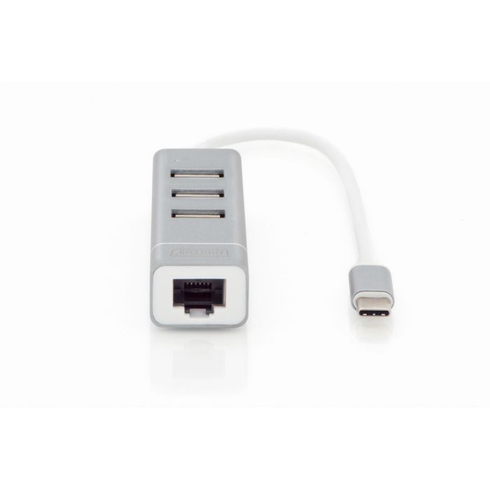 Hub USB Digitus Gris Argenté Aluminium 1