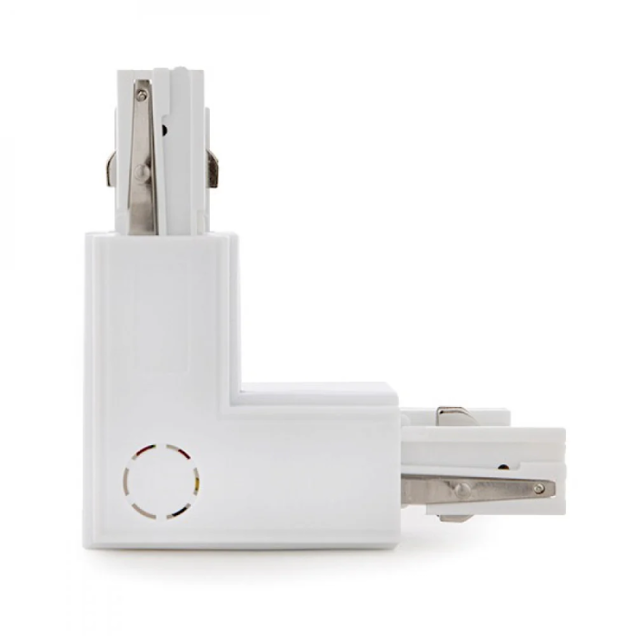 Connecteur en L pour rail triphasé blanc 2