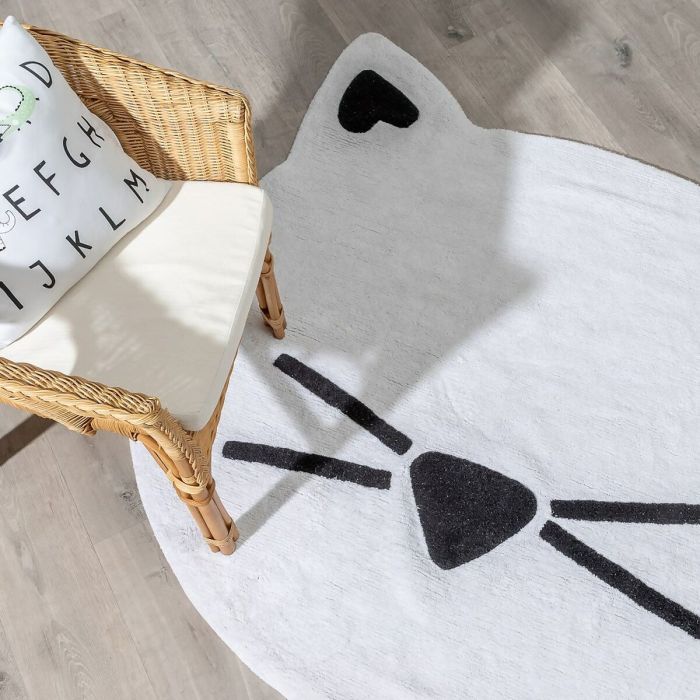 Tapis pour enfant 100 % coton Chat 150 cm 150 x 150 x 1 cm 3 Tapis pour enfant 100 % coton Chat 150 cm 150 x 150 x 1 cm 3
