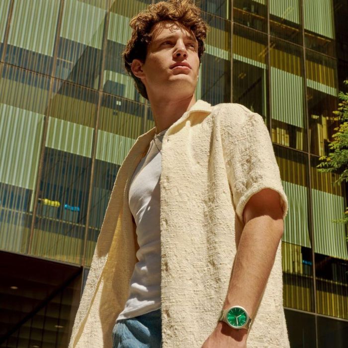 Montre Unisexe Swatch SB07S101G Vert Argenté 3