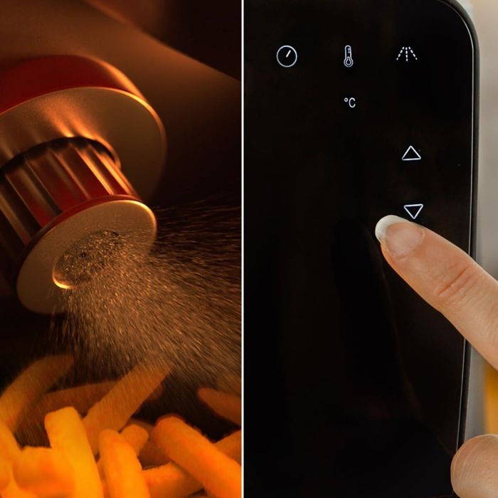 Friteuse à air Cecotec Cecofry Rain M 5,5L 1550W Noir Écran Tactile 8 Menus 14