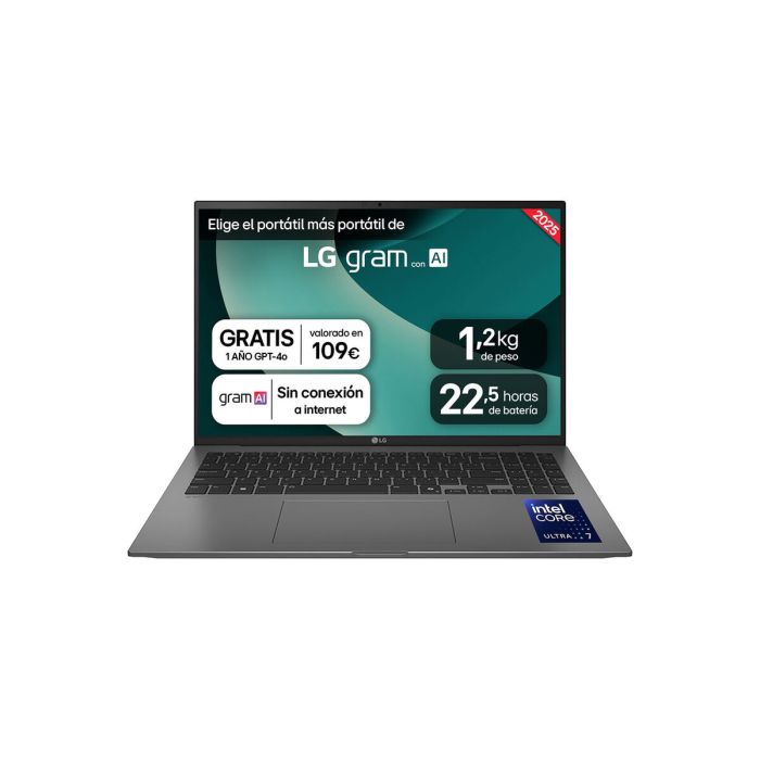 Ordinateur Portable LG 16ZD90T-G.AX78B 16" intel core ultra 7 255H 16 GB RAM 1 TB SSD 3