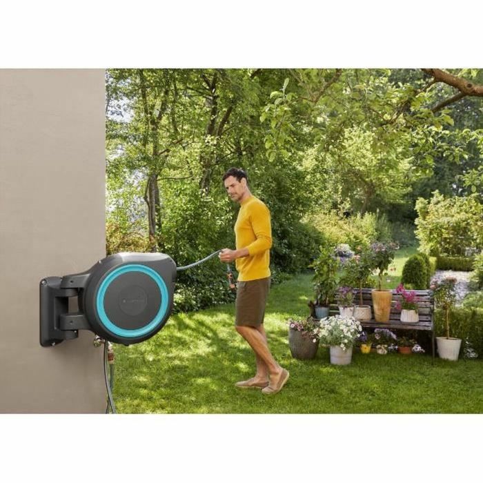 Porte-tuyaux Gardena RollUp L Automatique Paroi Ø 13 mm 30 m 1 Porte-tuyaux Gardena RollUp L Automatique Paroi Ø 13 mm 30 m 1