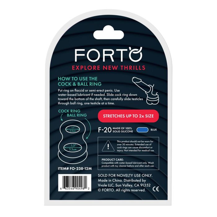 Anneau Pénis Forto Bleu M 2 Anneau Pénis Forto Bleu M 2