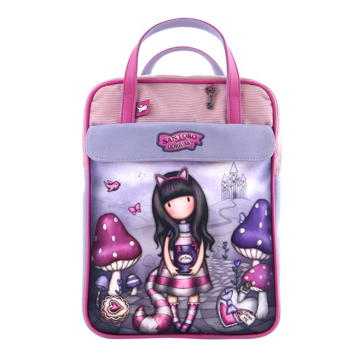 Sac à dos Gorjuss Cheshire cat Rose Violet (27 x 10 x 37 cm) 0 Sac à dos Gorjuss Cheshire cat Rose Violet (27 x 10 x 37 cm) 0