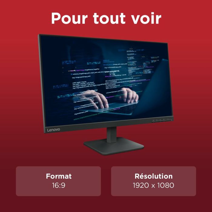 Écran Lenovo 68C2KAC1EU Full HD 24" 23,8" 16 Écran Lenovo 68C2KAC1EU Full HD 24" 23,8" 16