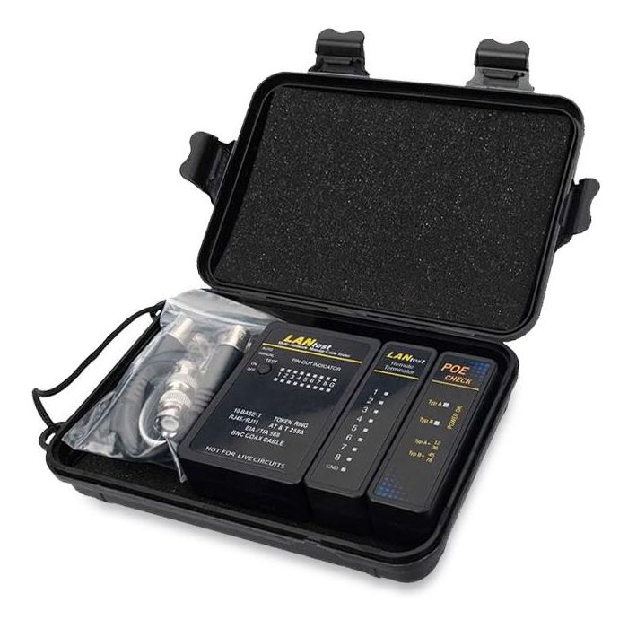 Equip Kabeltester Netzwerk f. RJ45/RJ11/RJ12/BNC Kabel sw 3