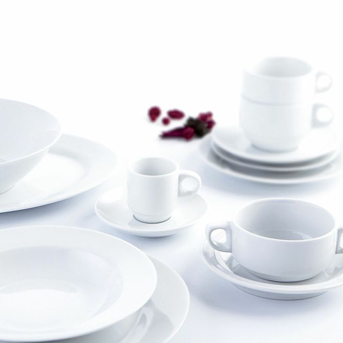 Assiette Quid Basic Café Céramique Blanc (12,5 cm) (Pack 12x) 1 Assiette Quid Basic Café Céramique Blanc (12,5 cm) (Pack 12x) 1