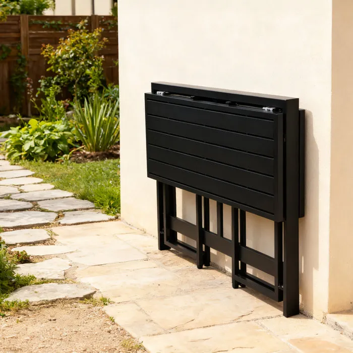 FERRET Table de jardin pliante en métal pour 4 personnes - Dimensions 98 x 80 x 72 cm FERRET Table de jardin pliante en métal pour 4 personnes - Dimensions 98 x 80 x 72 cm